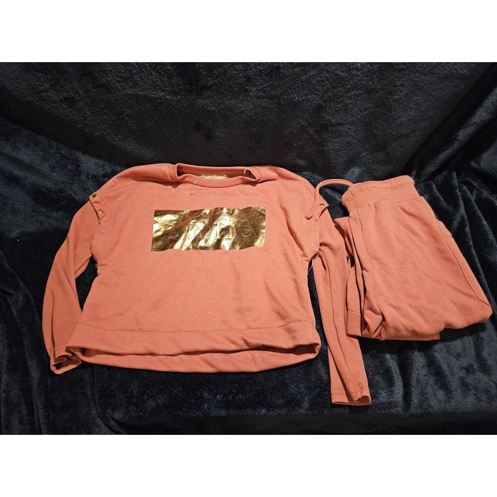Girls Size 8 Brween Sweat Joggers 2-Piece Set Pink